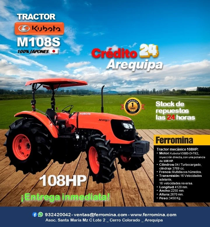Tractor Kubota Arequipa